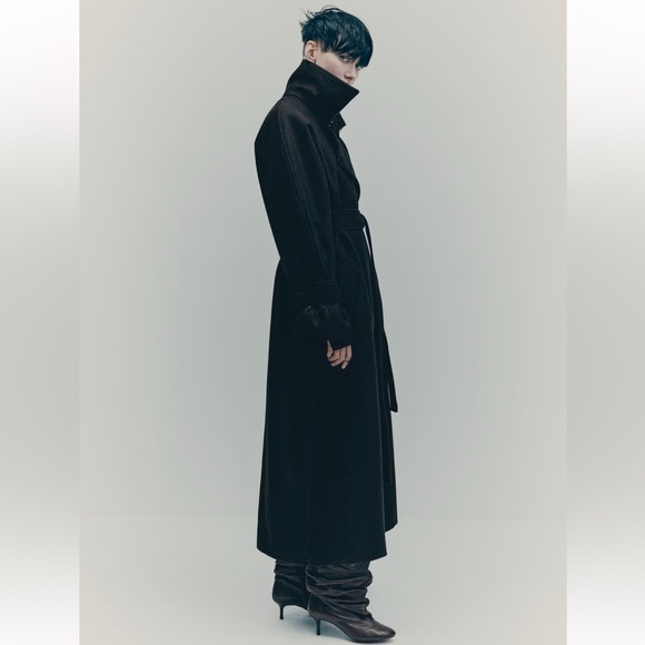 H&M Black Long Coat - Picture 5 of 9